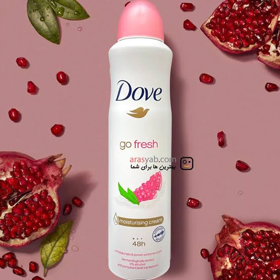 اسپری ضد تعریق زنانه داو Go Fresh رایحه انار حجم ۲۵۰ میلیلیتر ۷۲ ساعته